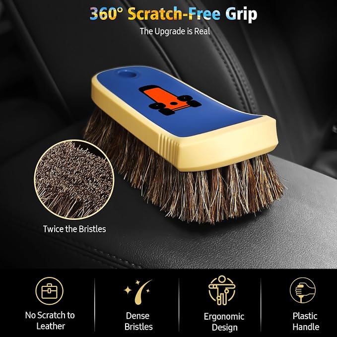 YeewayVeh Horse Hair Leather Cleaning Brush - Image 2