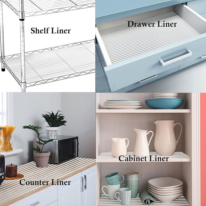 Shelf Liners for Kitchen Cabinets Non Adhesive Cabinet Drawer Liners Non Slip - Image 5