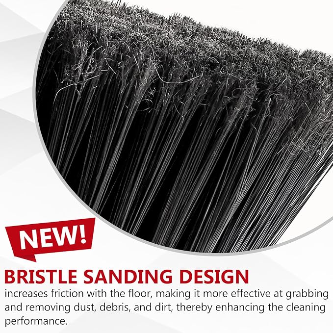 Broom for Sweeping Indoor 54''Long Handle Soft Bristle Brooms, Indoor Broom for - Image 2