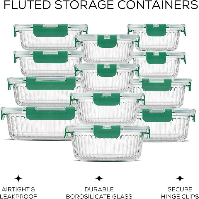 JoyJolt 24pc Borosilicate Glass Storage Containers - Image 2