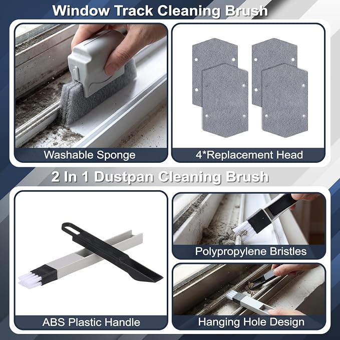 23 Pcs Window Track Cleaner Tools Set, Window Groove Cleaning Brush Kit - Image 4