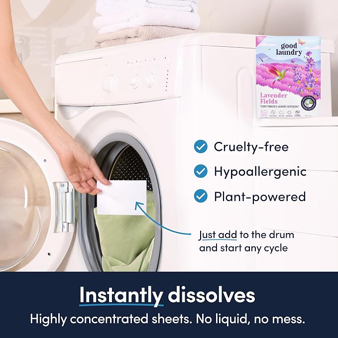 Good Laundry Bundle: Lavender Laundry Detergent Sheets, Scent Booster Beads & - Image 3