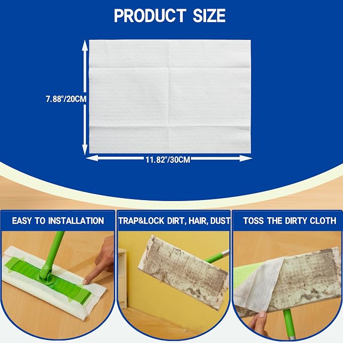 Dry Sweeping Cloths Disposable Mop Refills Floor Dust Mop Pad, Floor Cloth - Image 5