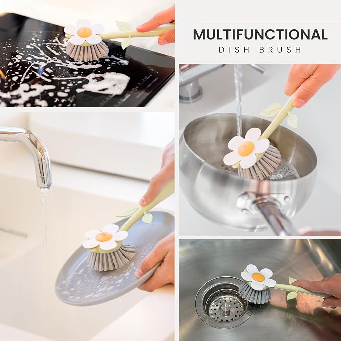 Vigar Florganic Daisy-Shaped Dish Brush - Image 5