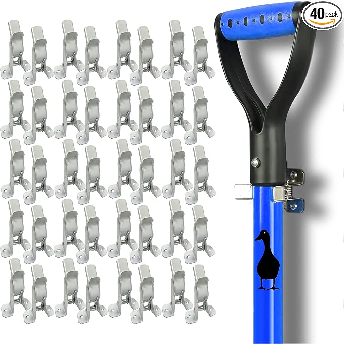 Black Duck Brand White Spring Grip Clamps, Mop and Broom Clamp Holder by Unknown