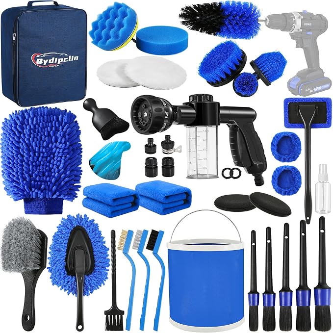 41Pcs Car Detailing Kit, Car Detailing Brush Set, Car Wash Cleaning Kit by Qydipclin
