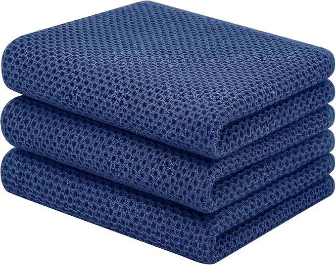 Homaxy 100% Cotton Waffle Weave Kitchen Towels, Quick Drying Cleaning Towels by Homaxy