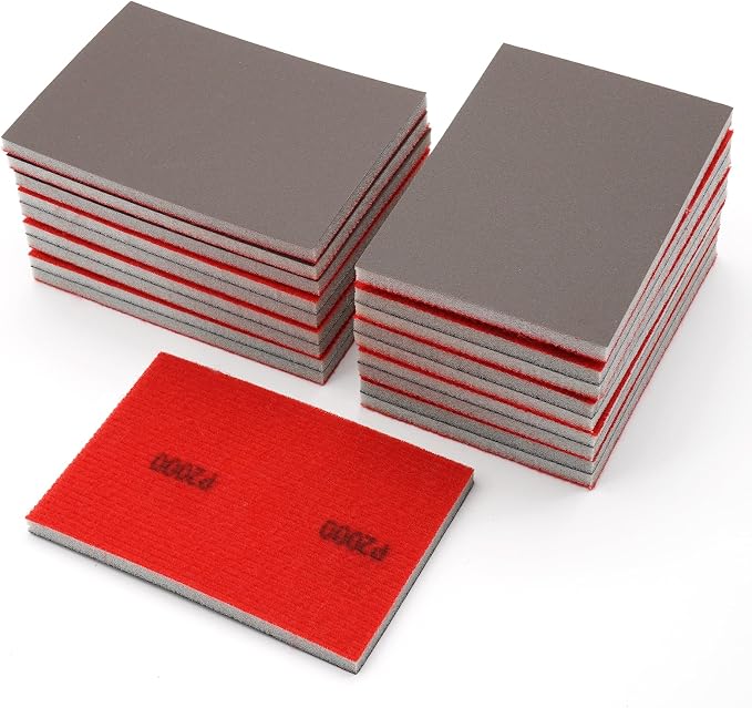 20 Pack 2000 Grit Sanding Sponge, 3 x 4 Inch Soft Foam Sanding Block Wet Dry by Unknown