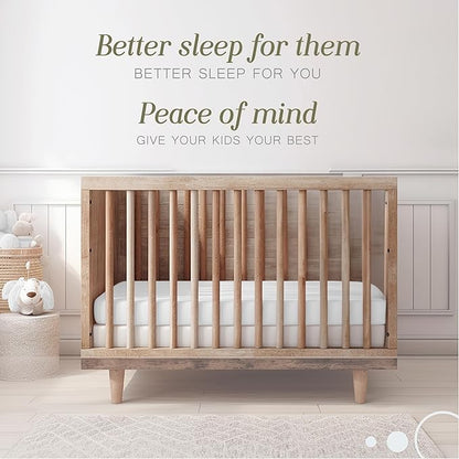 Bella Coterie Luxury Bamboo Viscose Crib Sheet | Organically Grown | Ultra Soft | Cooling for Better Sleep | Deep Pocket Fitted Sheet for Crib & Toddler Mattress | 100% Organically Grown [Grey Mist]