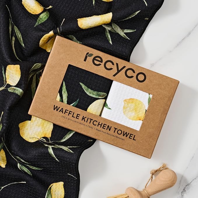 RECYCO Waffle Kitchen Towel Set of 2 - Image 7