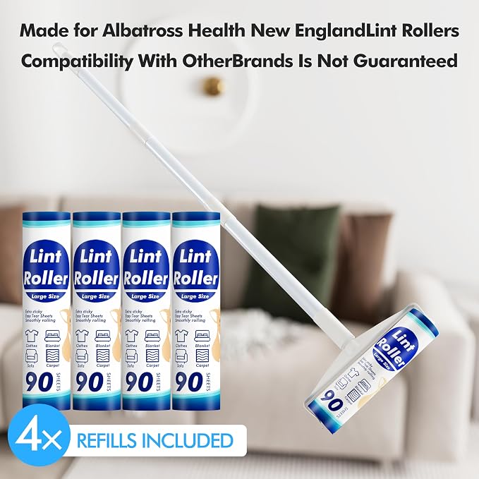 360 Sheets Sticky Lint Rollers Refills - Image 3