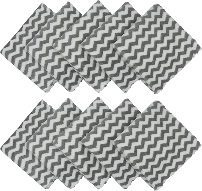 Microfiber Cleaning Cloth Lint Free Cleaning Rags, 10 Pack Fast Drying Dish Rags - Image 2