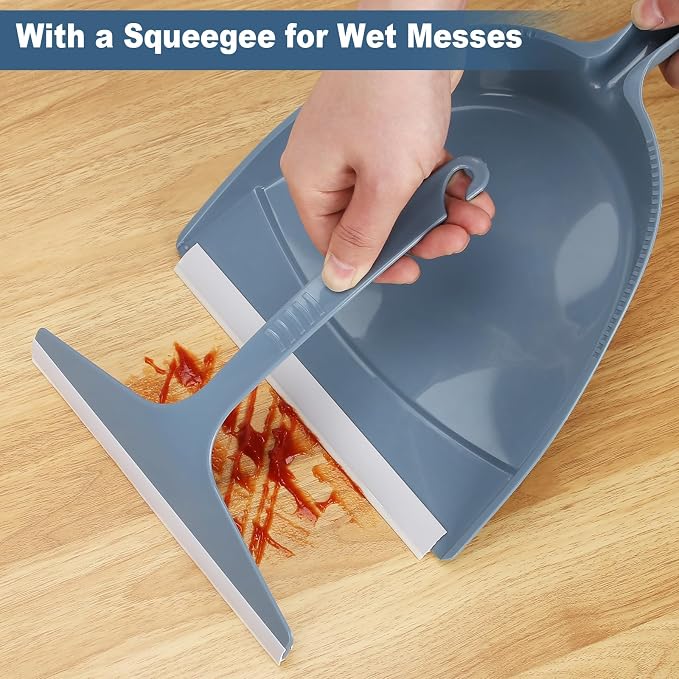 Small Hand Broom with Dustpan Combo Set, Mini Dust Pan and Brush Set with a - Image 3