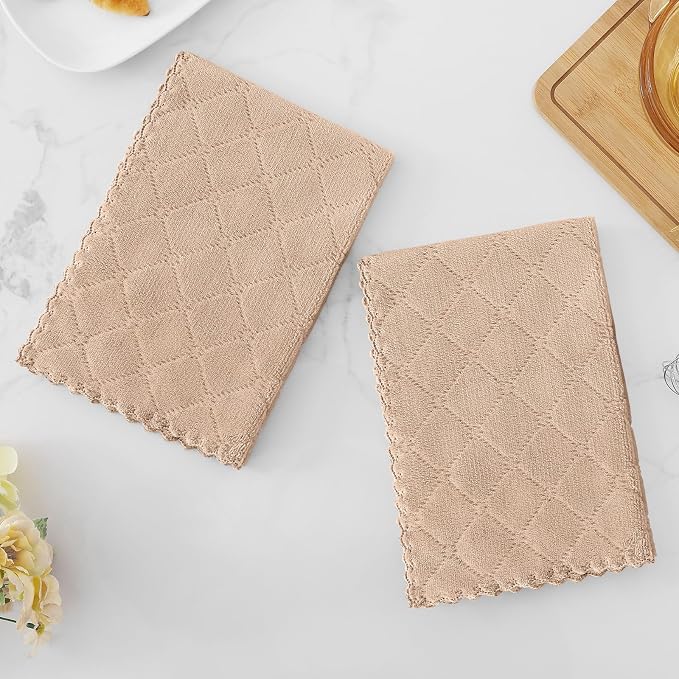 Homaxy 12 Pack Dish Towels for Kitchen, Super Soft and Absorbent Coral Velvet - Image 6