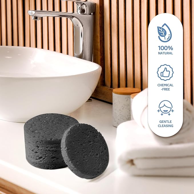 GAINWELL 50-Count Black Compressed Facial Sponges - Image 7