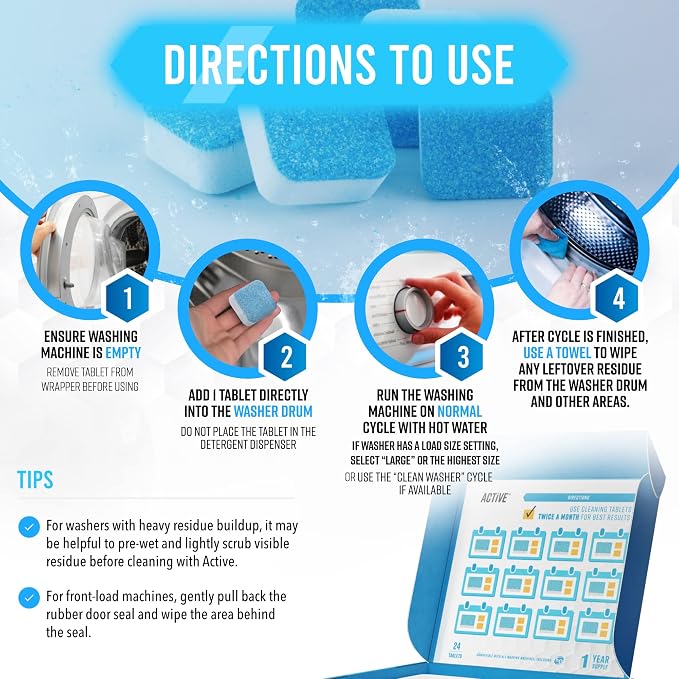 Washing Machine Dishwasher & Disposal Cleaning Tablets - Image 5