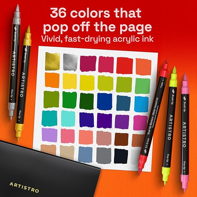 ARTISTRO 36 Acrylic Paint Markers - Image 2