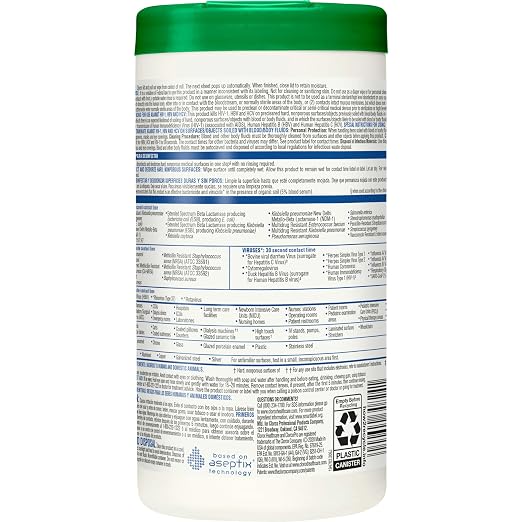 Clorox Healthcare Hydrogen Peroxide Cleaner Disinfectant Wipes, 6.75" x 9" - Image 10