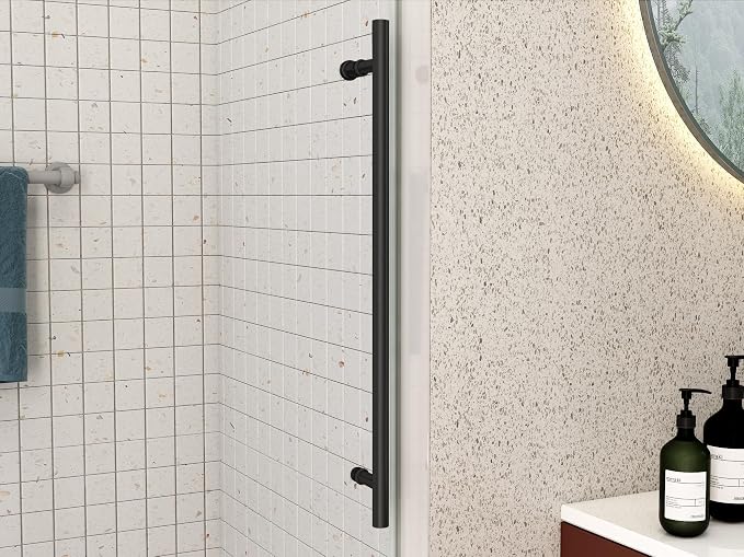 Sunrosa 44"-48" W x 76" H Frameless Shower Door, Sliding Shower Door - Image 3