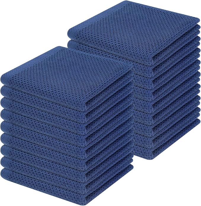 Homaxy 100% Cotton Waffle Weave Kitchen Dish Cloths, Ultra Soft Absorbent Quick by Homaxy