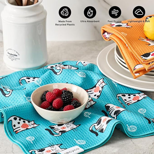 RECYCO Waffle Kitchen Towel Set of 2 - Image 2