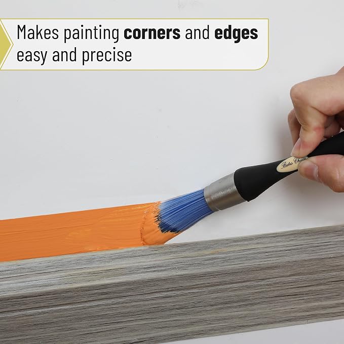 Bates- Trim Paint Brush, 0.75 Inch, Ergonomic Non-Slip Handle, Synthetic - Image 4