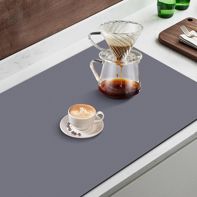 WISELIFE Coffee Mat Super Absorbent Dish Drying Mat Bar Accessories Match - Image 5