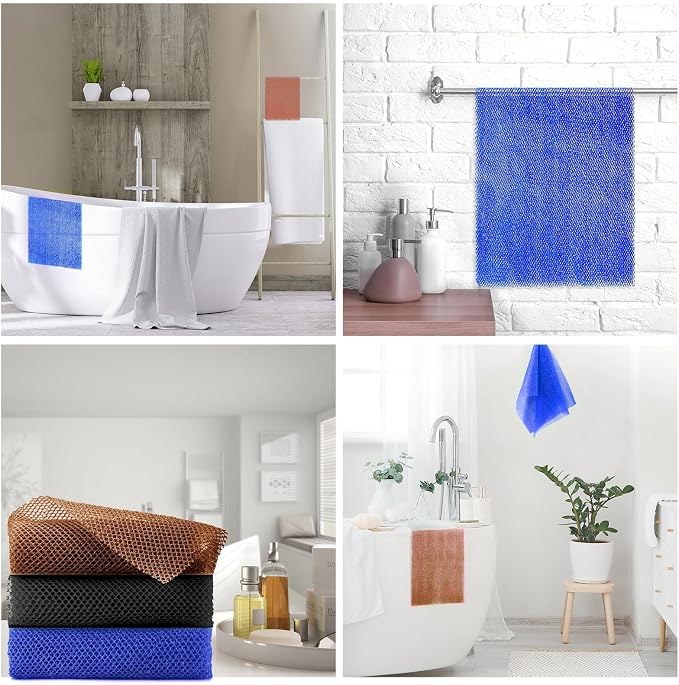 3 Pieces African Bath Sponge African Net Long Net Bath Sponge Exfoliating - Image 7