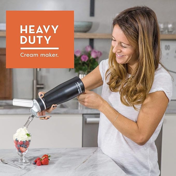 EurKitchen Professional Aluminum Whipped Cream Dispenser - Image 3