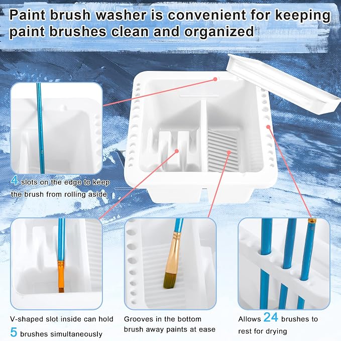 MyLifeUNIT Paint Brush Cleaner, Paint Brush Holder and Organizers - Image 2