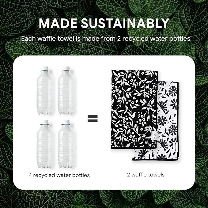 RECYCO Waffle Kitchen Towel Set of 2 - Image 5