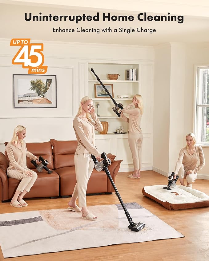 Cordless Vacuum Cleaner, 8-in-1 Lightweight Stick Vacuum - Image 2