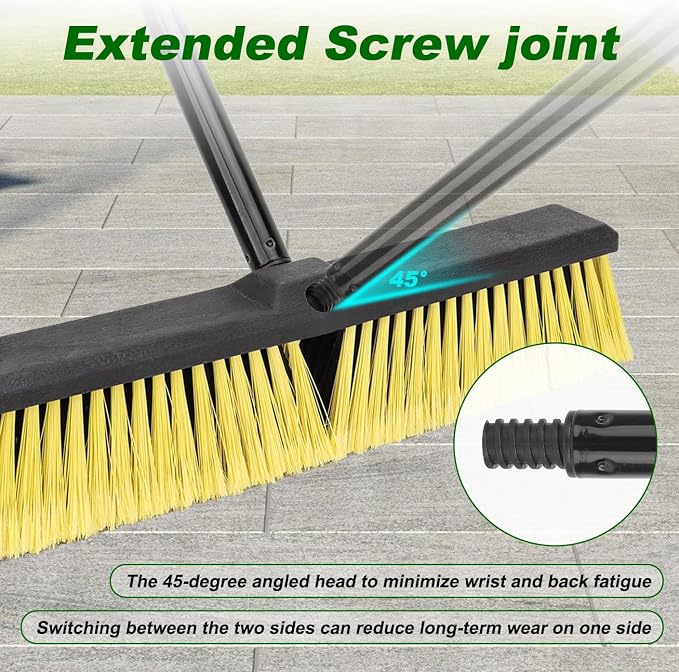 18 Inches Push Broom Outdoor- Heavy Duty Commercial Broom - Image 5