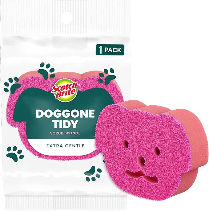 Scotch-Brite Doggone Tidy Non-Scratch Scrub Sponge, Two- sided, Limited Edition by Scotch-Brite