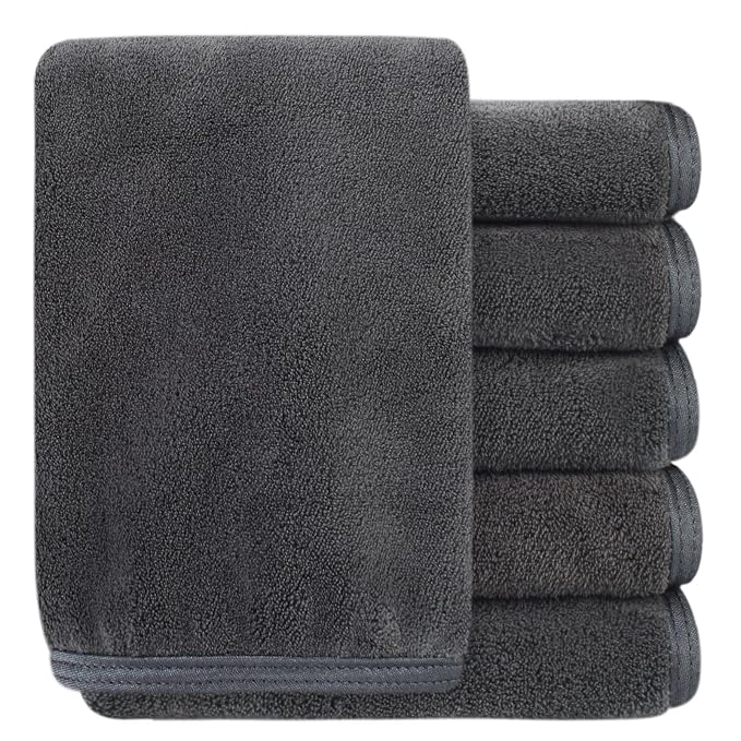SINLAND Absorbent Coral Velvet Washcloth Ultra Soft Microfiber Face Towels 12 x by SINLAND