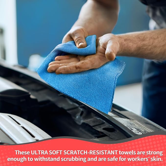 HOMERHYME Shop Towels, 100 Pack Microfiber Towels - Image 6