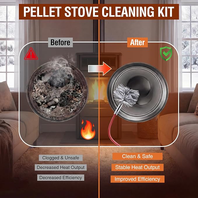 Feekoon Pellet Stove Cleaning Kit, 10 FT Flexible Steel Rod - Image 4