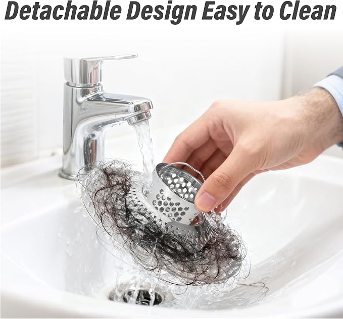 Tub Drain Protector Drain Hair Catcher, Stainless Steel Bathtub Shower Drain - Image 6