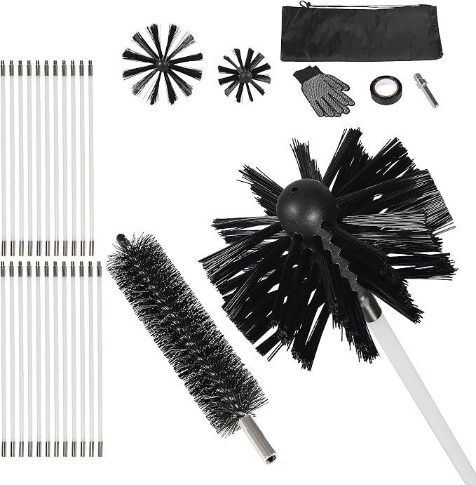 30 Feet Dryer Vent Cleaning Brush Kit, Professional Lint Cleaning Accessories by AOGYikang
