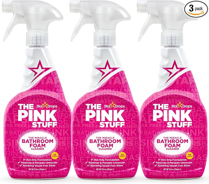 Stardrops - The Pink Stuff - The Miracle Bathroom Foam Cleaner 750ml 3-Pack by ThePinkStuff
