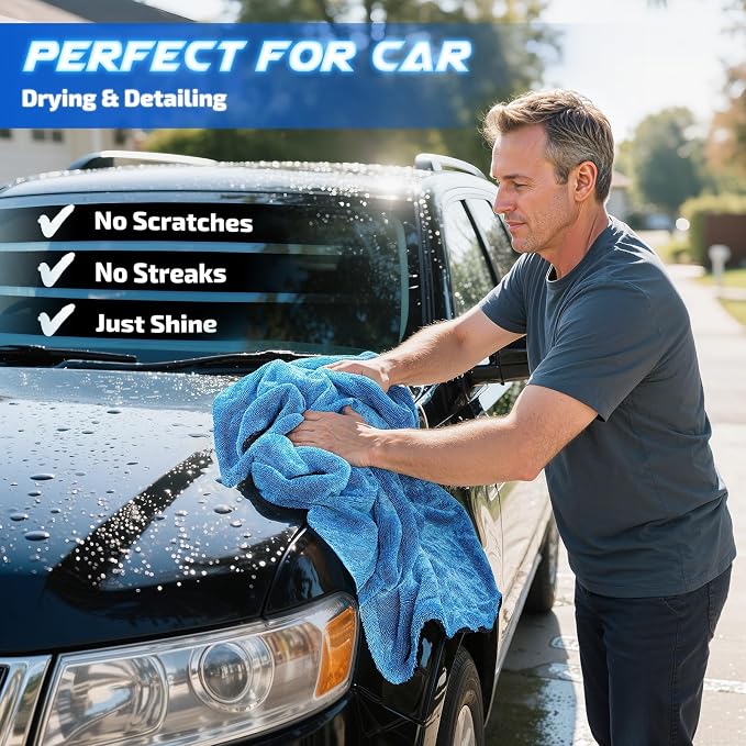 2-Pack 1200 GSM Car Drying Towels – Microfiber Towels - Image 6