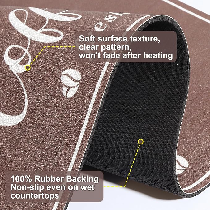 Absorbent Coffee Mat, Fashion Dish Drying Mat - Image 7