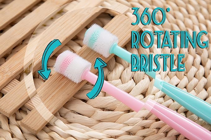 E.M&S.T by Emmeliestella Small Dog & Cat Toothbrush 360 Degree Soft Silicone - Image 4