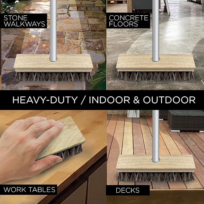 LOLA Heavy-Duty Deck Scrub Brush, Removes Dirt & Grime from Patios, 1 CT - Image 5