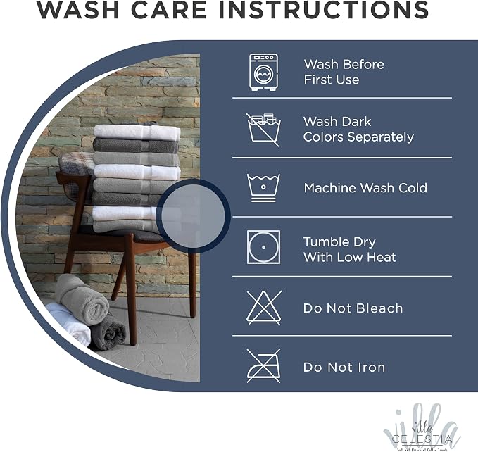 100% Cotton Hand Towel Set of 4, Sustainable, Highly Absorbent, Quick Drying - Image 5
