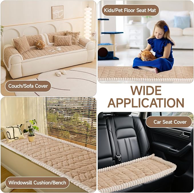 OTOB All Season Couch Cover for Dogs Washable, Non Slip Fuzzy Plush Pet Couch - Image 7
