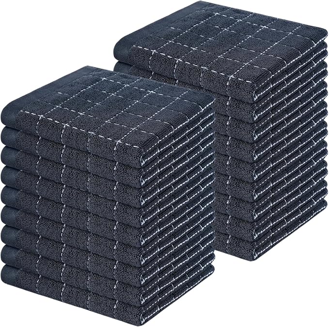 Homaxy 100% Cotton Terry Kitchen Dish Cloths, Ultra Soft and Absorbent Dish by Homaxy