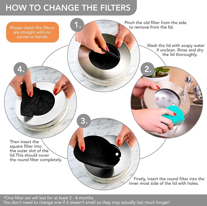 RED FACTOR Premium Compost Bin for Kitchen Countertop - Image 7