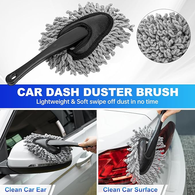 THINKWORK Windshield Cleaner Tool, Car Interior Cleaning Kit, Car Detailing Kit - Image 6