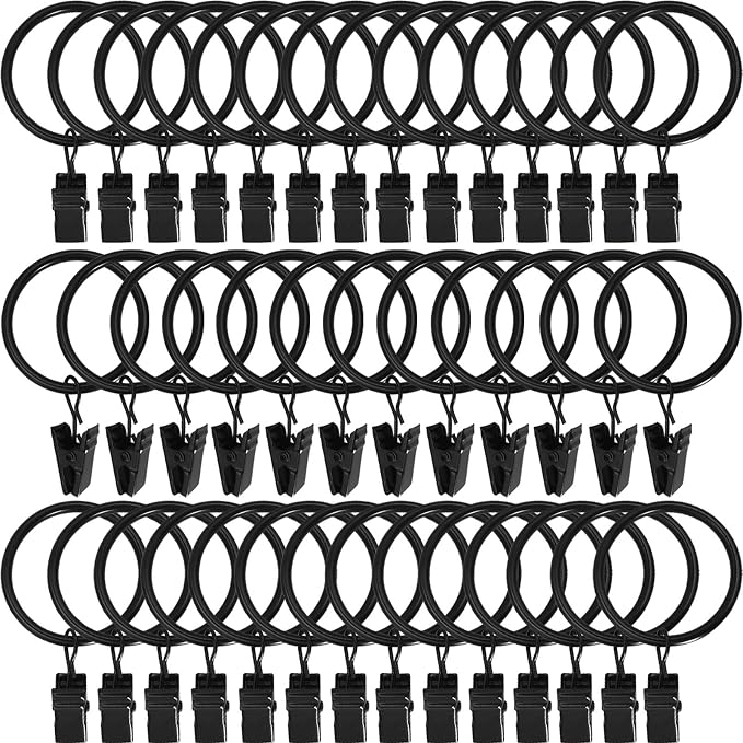 40 Pack Metal Curtain Rings by AMZSEVEN